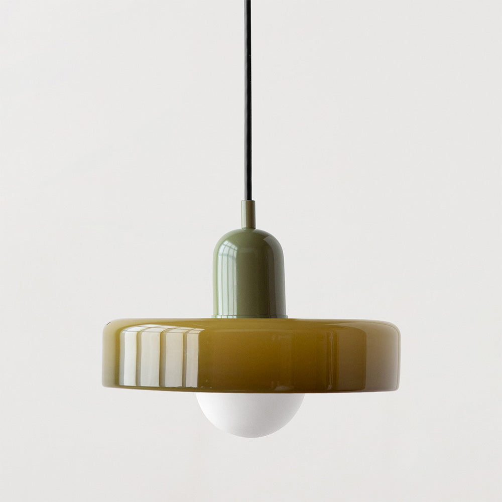 Pendant lamp made of metal &amp; glass with stained glass look | Ø25/Ø35 cm, G9 socket | Adjustable suspension | Crystal look