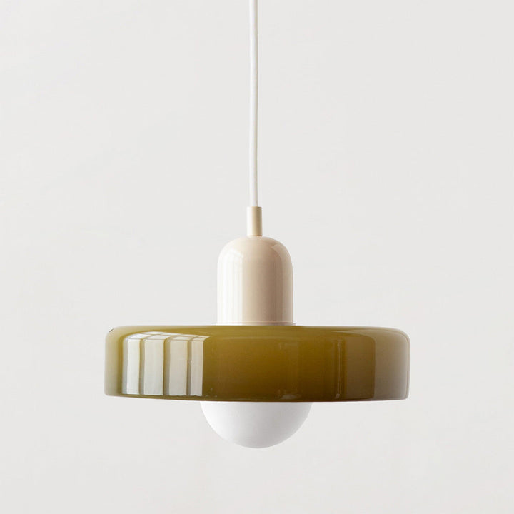 Pendant lamp made of metal &amp; glass with stained glass look | Ø25/Ø35 cm, G9 socket | Adjustable suspension | Crystal look