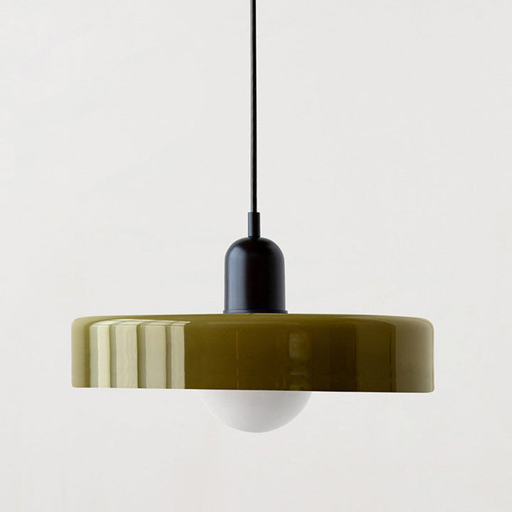 Pendant lamp made of metal &amp; glass with stained glass look | Ø25/Ø35 cm, G9 socket | Adjustable suspension | Crystal look