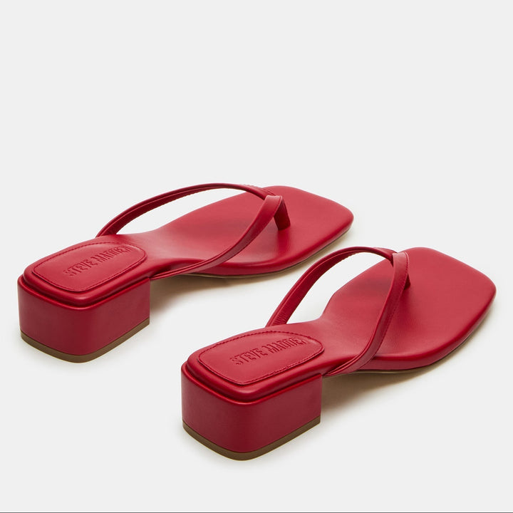 Damen Mule-Sandalen mit Zehentrenner | Vegane Sandalen mit 4,5 cm Absatz | Sommerliche Schuhe mit eckiger Spitze