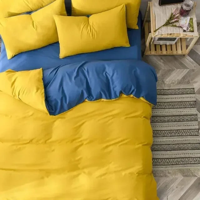 Wendbarer Bettdeckenbezug 200 × 230 cm | Weich und atmungsaktiv mit Reißverschluss und Eckenbändern | Waschbar bei 40 °C
