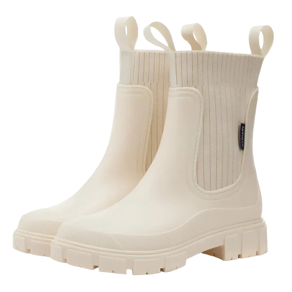 Damen Chelsea Boots wasserabweisend | Slip-on Stiefeletten mit elastischen Einsätzen, Profilsohle und dämpfender Innensohle