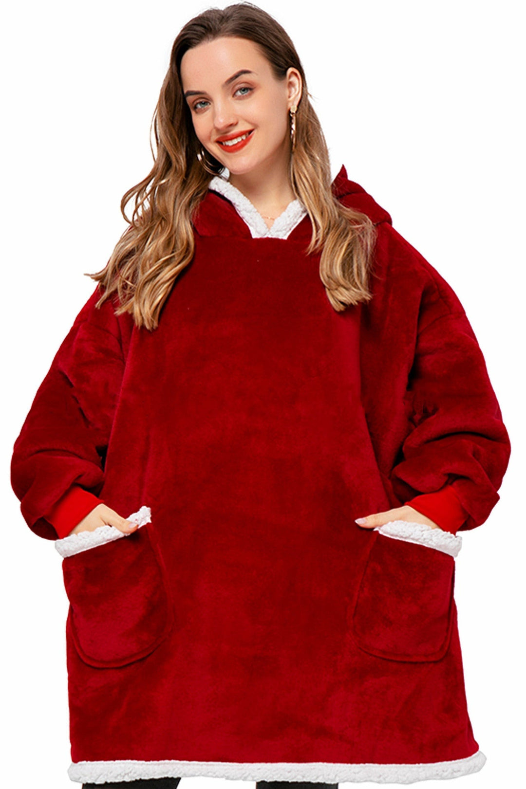 Fleece Decke mit Ärmeln Damen | Flauschige Kuscheldecke mit freien Händen für Sofa, Lesen und gemütliche Filmabende