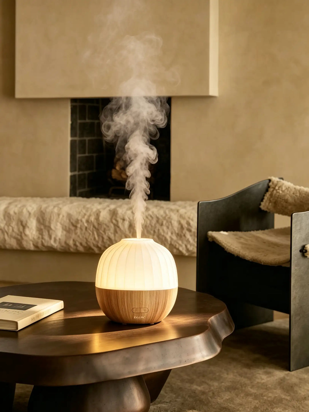 Eichel-Aroma-Diffusor | Ultraschall-Diffusor mit LED-Licht und 300 ml Wassertank