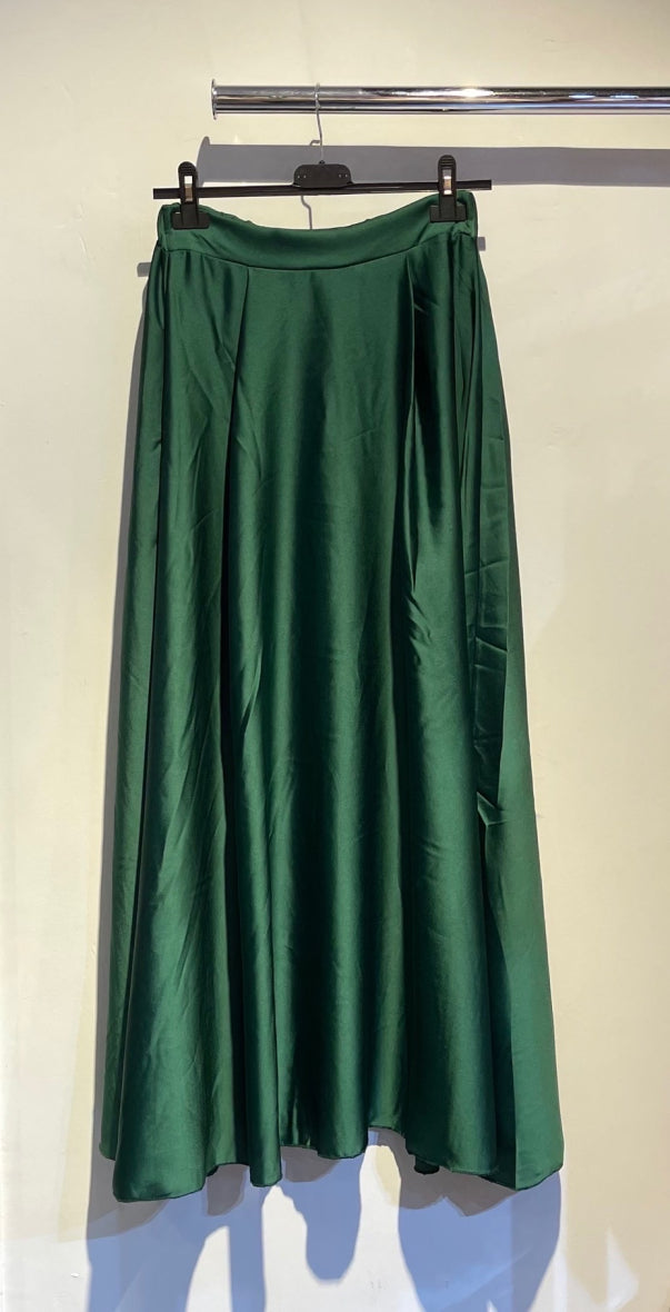 Damen Satinrock lang | Eleganter Maxirock mit fließendem Schnitt, leichtem Stoff und elastischem Bund für Alltag und Abendlooks