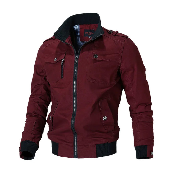 Herren Bomberjacke | Leichte Windjacke mit Reißverschluss für Frühling und Sommer