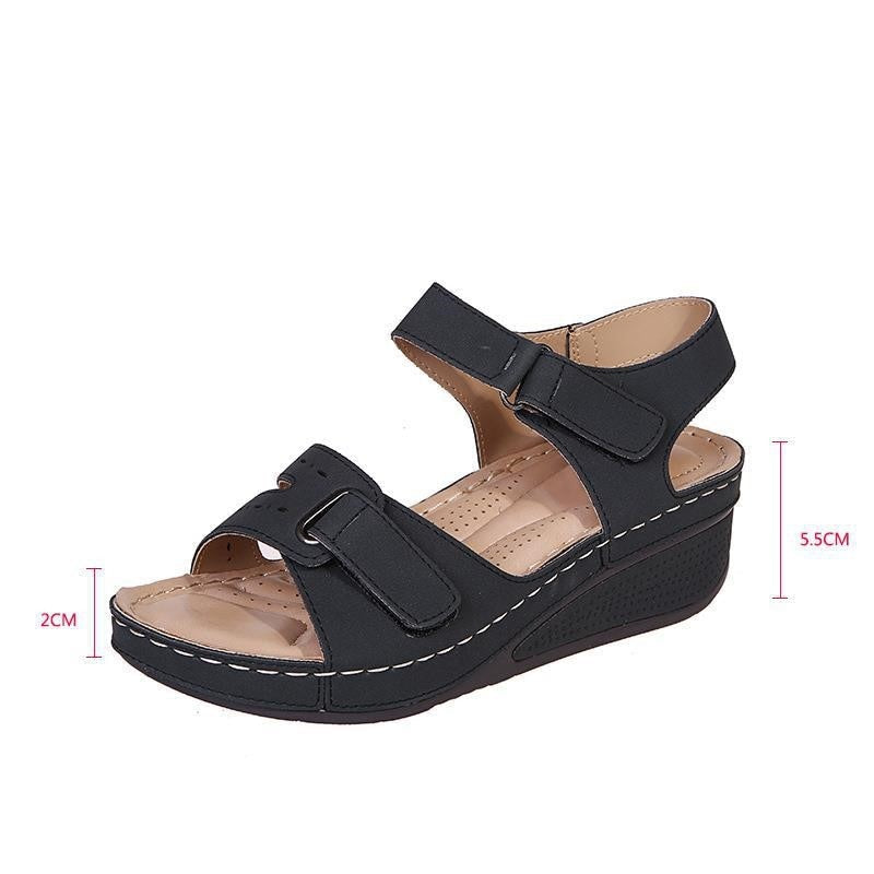 Orthopädische Damen Sandalen mit Fußgewölbestütze | Bequeme Komfortsandalen mit Verstellbarem Riemen | Rutschfeste Sohle für Alltag &amp; Freizeit
