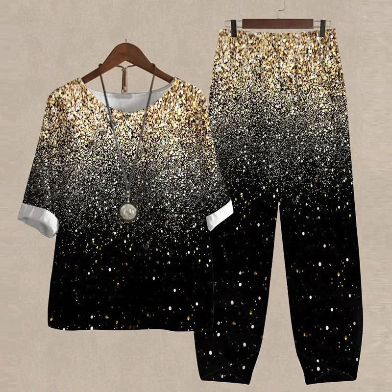 Damen-Zweiteiler mit Hemd &amp; High-Waist-Hose | Elegantes Hosen-Set mit lockerer Passform für Alltag &amp; Freizeit