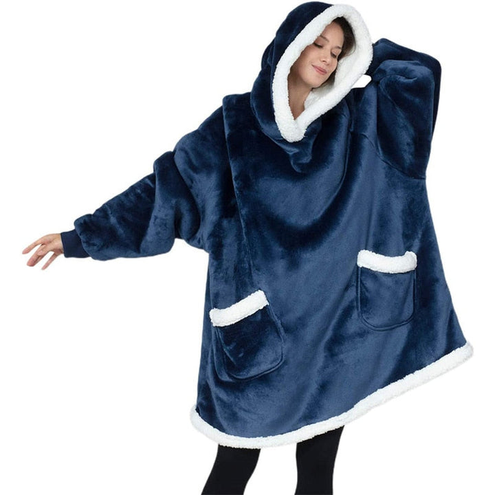 Fleece Decke mit Ärmeln Damen | Flauschige Kuscheldecke mit freien Händen für Sofa, Lesen und gemütliche Filmabende