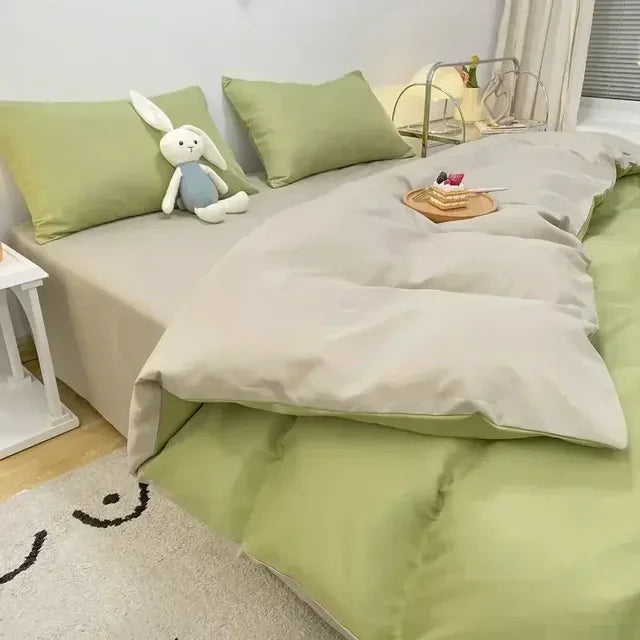 Wendbarer Bettdeckenbezug 200 × 230 cm | Weich und atmungsaktiv mit Reißverschluss und Eckenbändern | Waschbar bei 40 °C