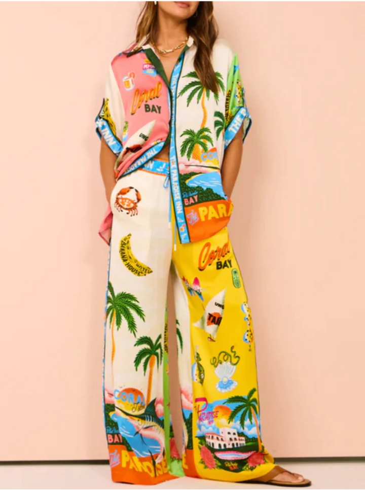 Eleganter 2-Teiler Damen | luftiges Set mit schmeichelhafter Passform | bequem &amp; vielseitig für Alltag, Urlaub &amp; Events