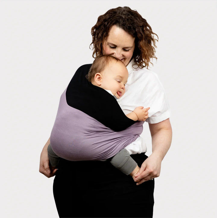 Porte-bébé en coton bio | Mains libres, doux &amp; respirant | Sans boucles, flexible pour plusieurs positions de portage