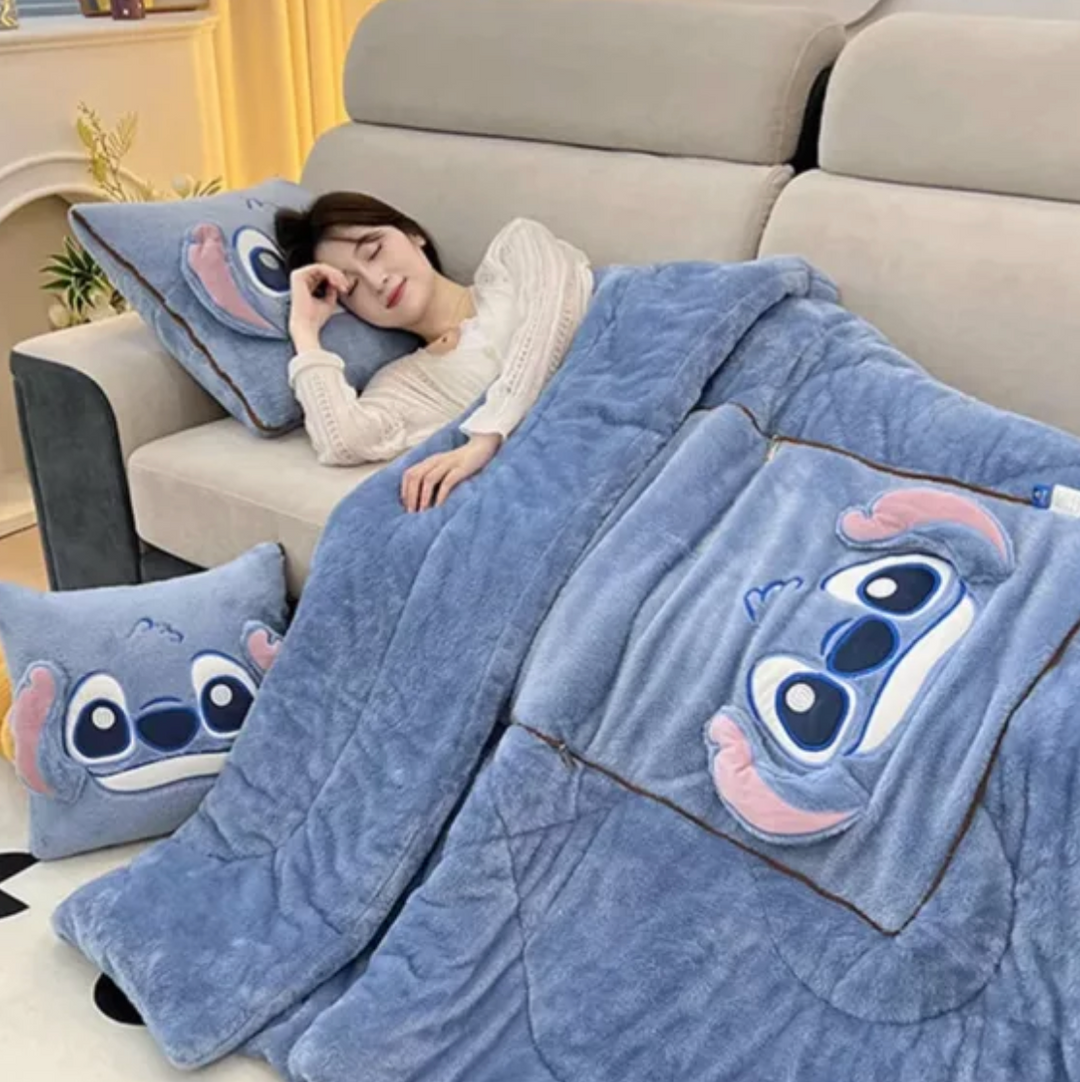 2-in-1 plush pillow-blanket | Usable as pillow, unfolds into blanket | Ultra-soft &amp; warm | Sizes: 90×190 to 200×200