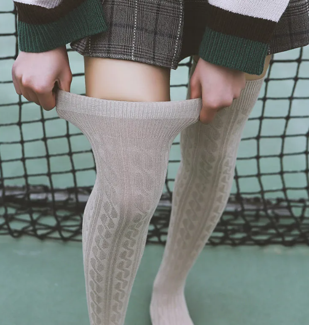 Damen Überknie Socken | Baumwollmix | Warm &amp; Atmungsaktiv | Einheitsgröße | Für Herbst &amp; Winter