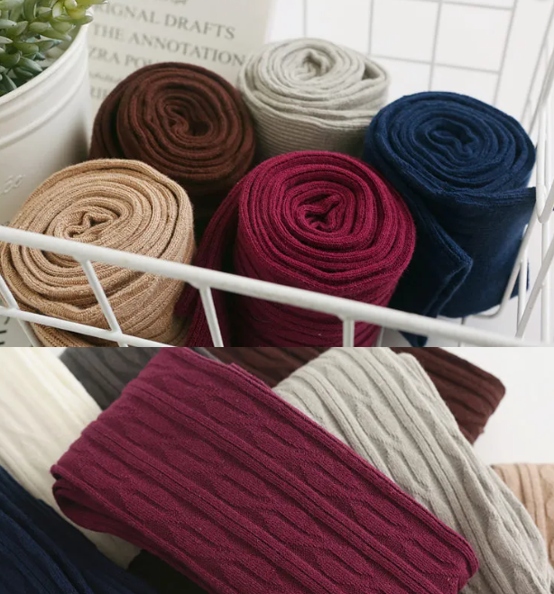 Damen Überknie Socken | Baumwollmix | Warm &amp; Atmungsaktiv | Einheitsgröße | Für Herbst &amp; Winter