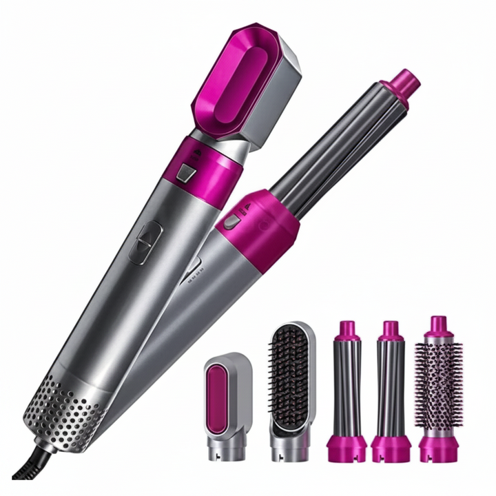 Styler per capelli 5-in-1 GlamStil™ | spazzola ad aria calda e set per ricci | volume, lucentezza e styling senza sforzo