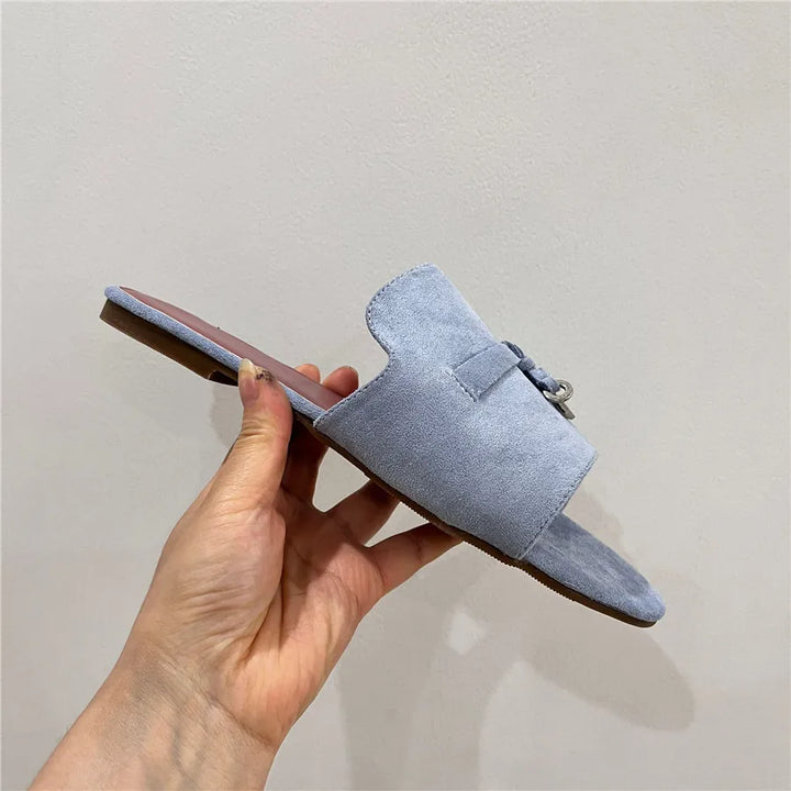 Damen flache Pantoletten | Minimalistisches Design &amp; bequemer Tragekomfort | Veronica™