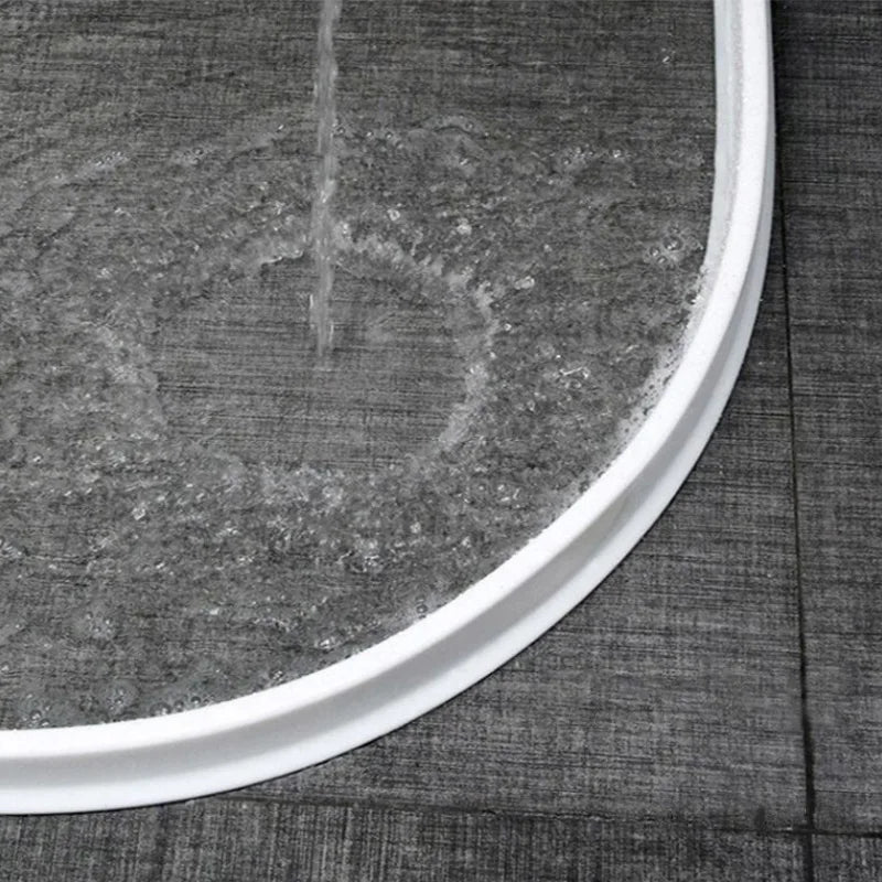 Duschabdichtung Silikon selbstklebend | Wasserstopp-Leiste gegen Spritzwasser | Zuschneidbar | 150–400 cm für Dusche &amp; Bad