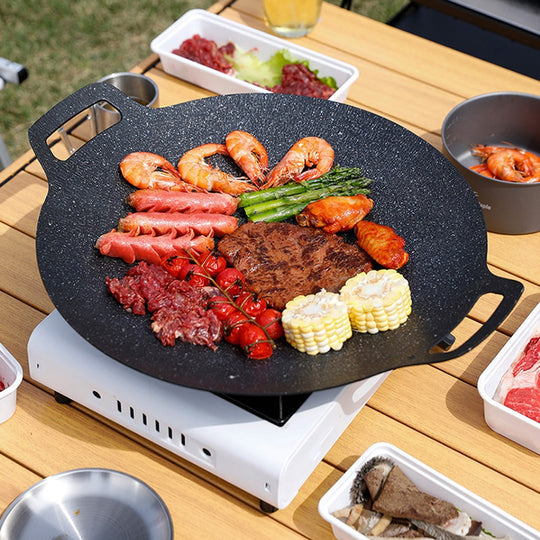 Stone pan non-stick 28 cm | Even heat for frying &amp; grilling | Suitable for all stove types