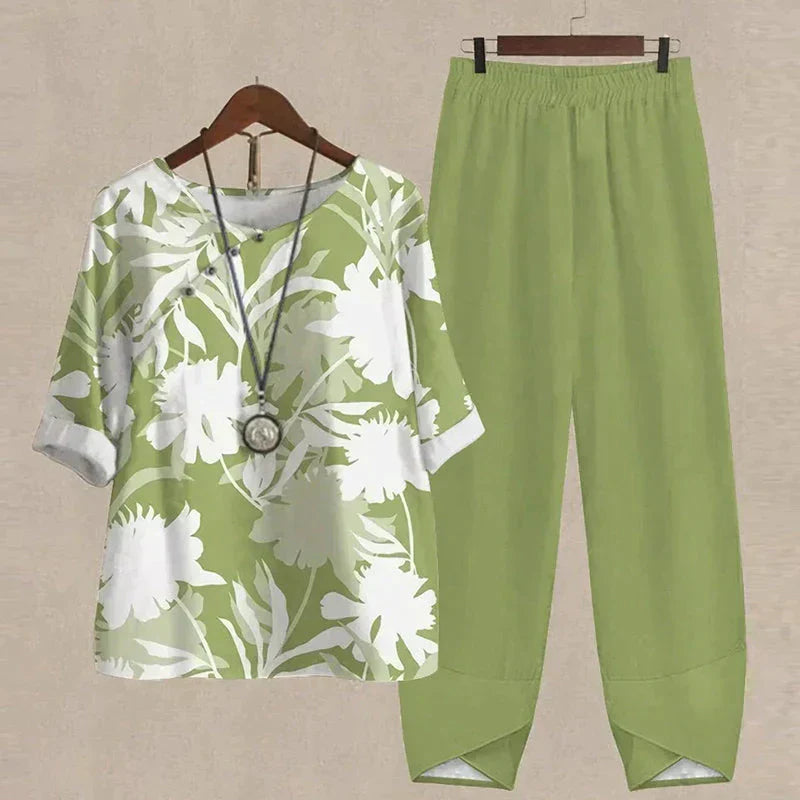 Damen-Zweiteiler mit Hemd &amp; High-Waist-Hose | Elegantes Hosen-Set mit lockerer Passform für Alltag &amp; Freizeit