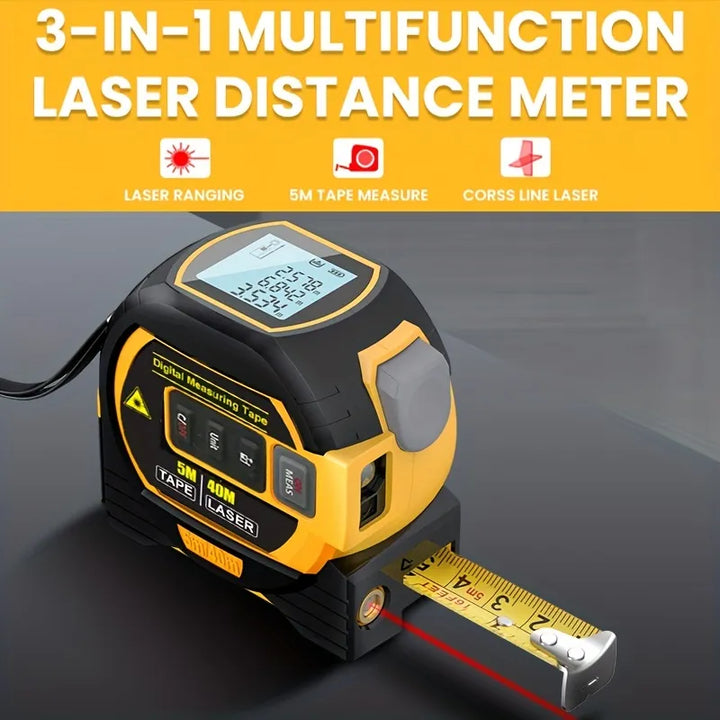 Laser Entfernungsmesser für präzise Messungen im Haus | Gerade Linien zum Ausrichten | Einfach bedienbar, CE/FCC/RoHS