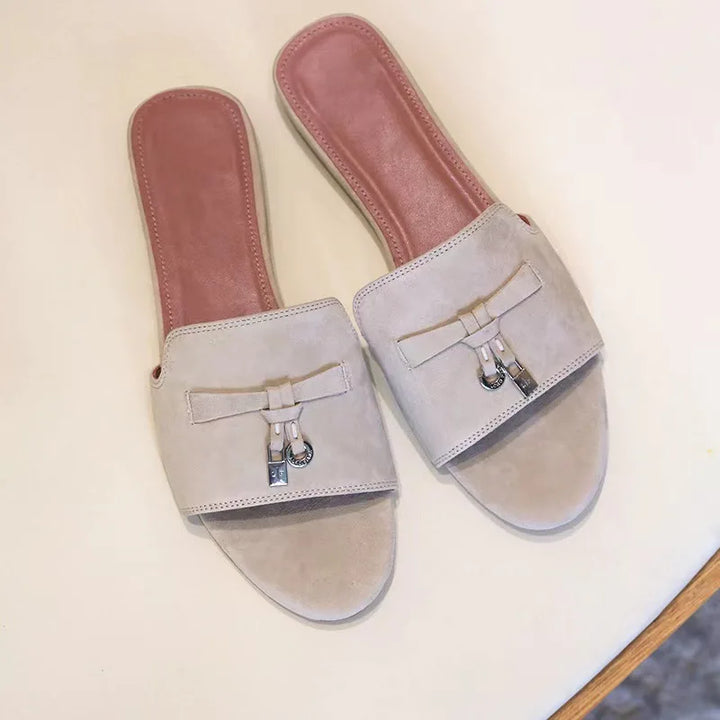 Damen flache Pantoletten | Minimalistisches Design &amp; bequemer Tragekomfort | Veronica™