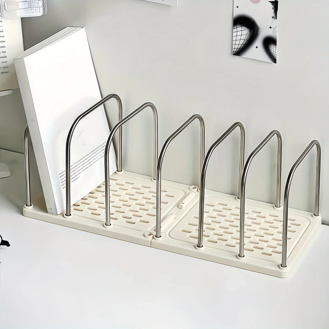 Schreibtisch Organizer | Vertikaler Aktenhalter aus Kunststoff für Bücher, Zeitschriften und Dokumente