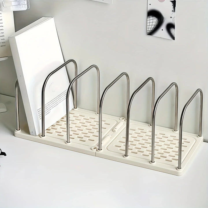 Schreibtisch Organizer | Vertikaler Aktenhalter aus Kunststoff für Bücher, Zeitschriften und Dokumente