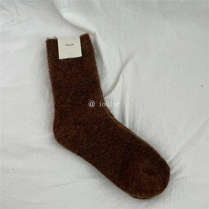 Damen Thermosocken | Extra dicke Wintersocken im japanischen Strickstil für warme Füße