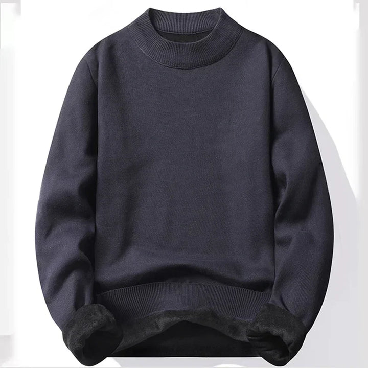 Herren Strickpullover mit halbhohem Kragen | Warmer Pullover mit lockerer Passform und bequemem Schnitt für Frühling und Herbst