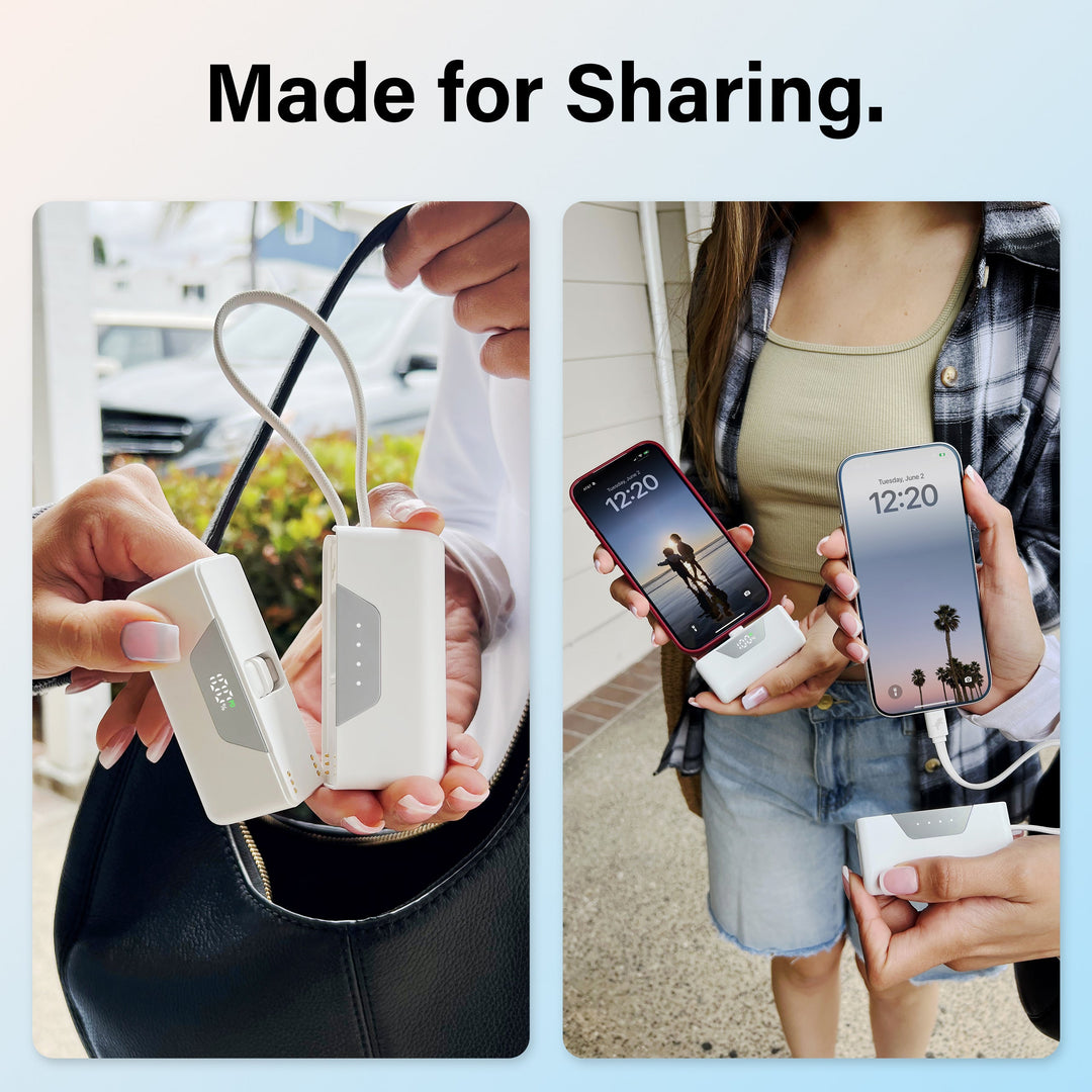 Powerbank 10.000 mAh | Teilbare Magnet-Powerbank mit zwei 5.000-mAh-Akkus und separaten USB-C-Anschlüssen