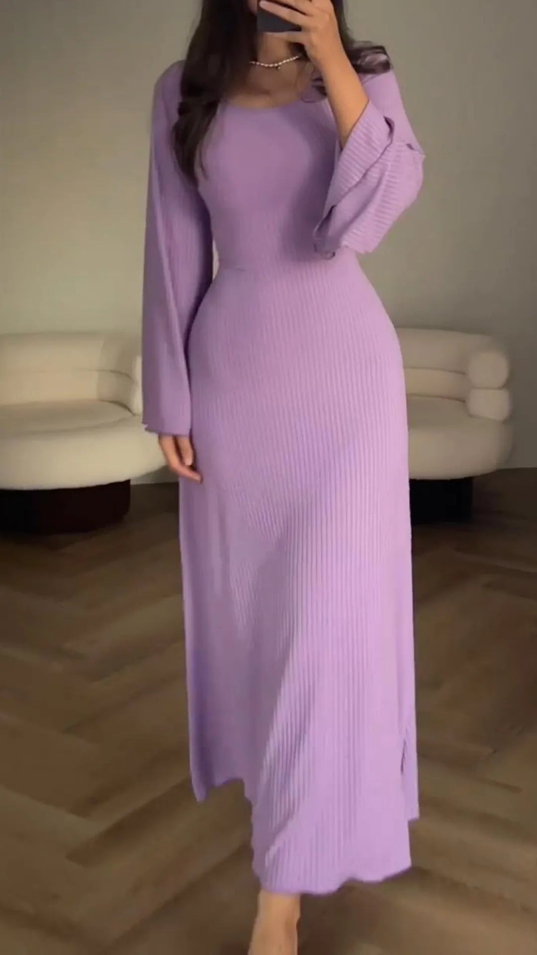 Bodycon maxi dress with corset lacing | flutter sleeves &amp; flared skirt | figure-hugging, comfortable with stretch | S–L