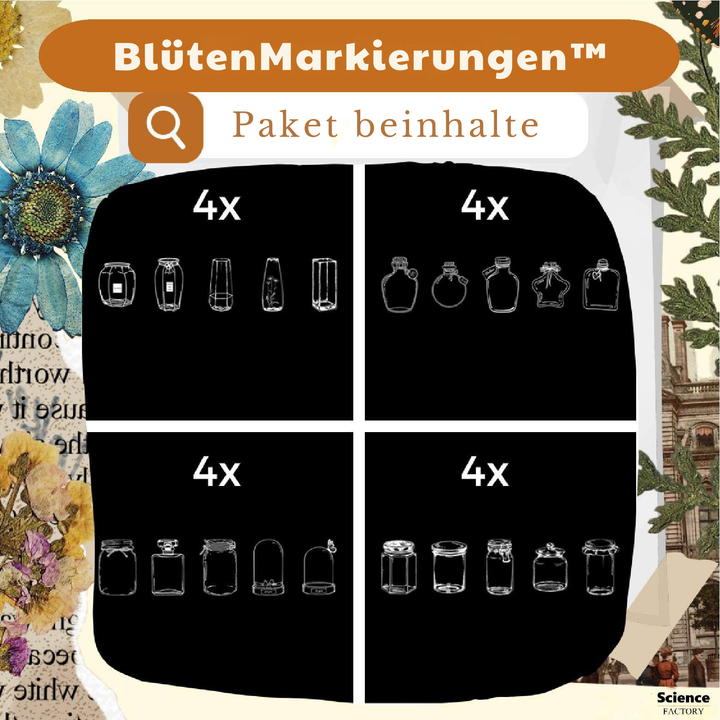 DIY Transparente Lesezeichen-Aufkleber Set (80 Teile) | Für getrocknete Blumen &amp; Fotos | 30×88 mm | Geschenk, Scrapbooking &amp; Deko