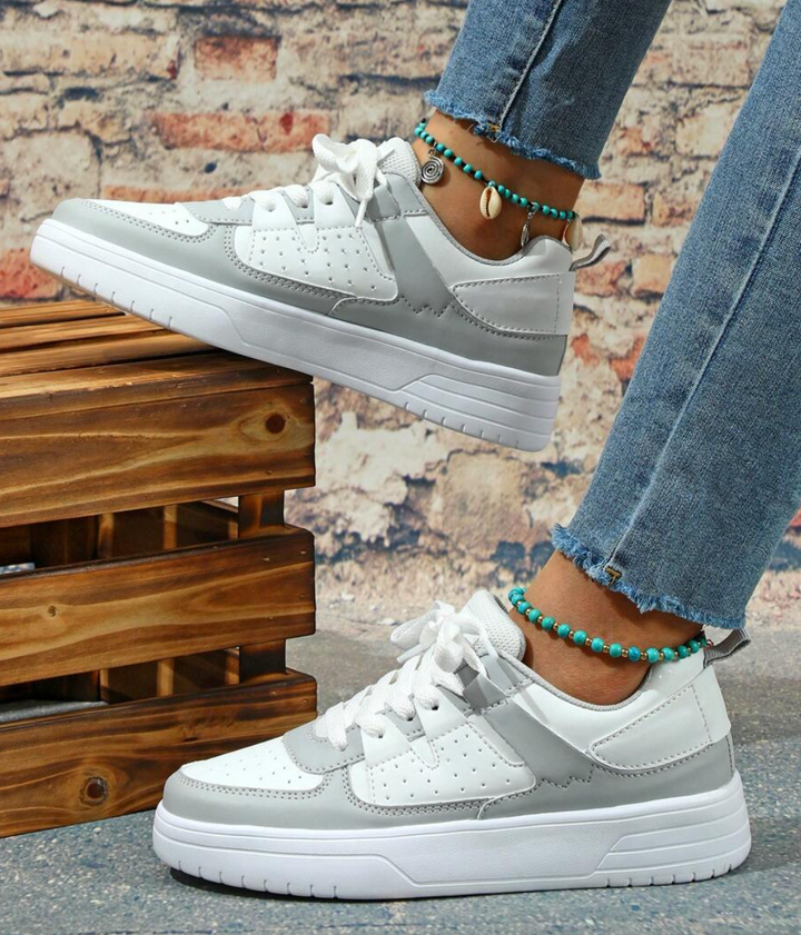 Damen Sneaker mit Leo-Print | Gepolsterte Innensohle &amp; stabile Laufsohle | Sneaks Statement-Schuhe