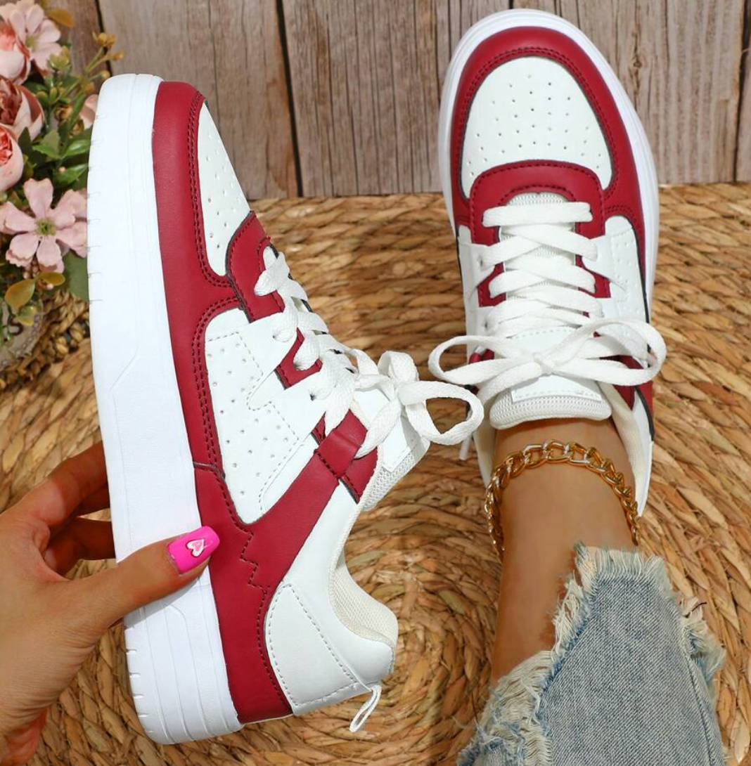Damen Sneaker mit Leo-Print | Gepolsterte Innensohle &amp; vielseitige Farben | Samara Freizeitschuhe