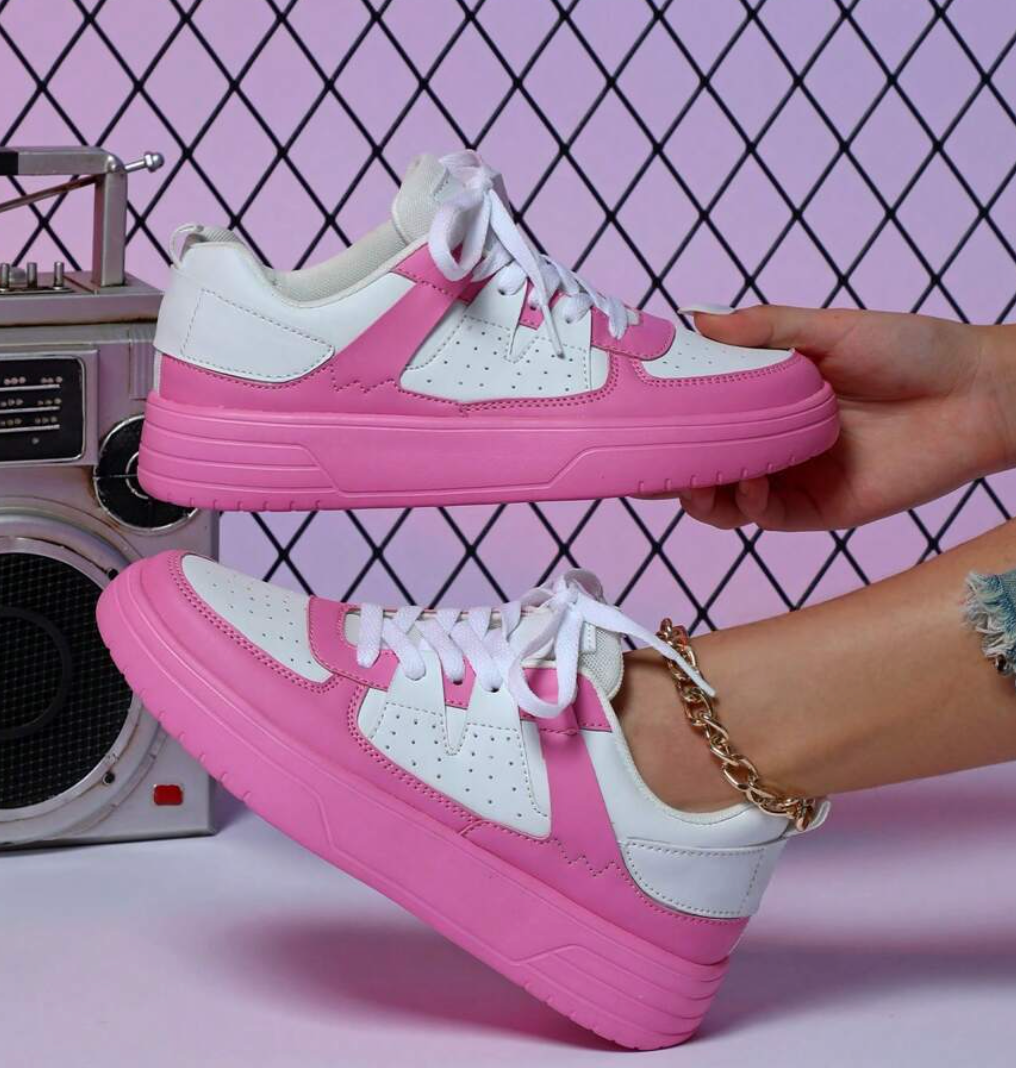 Damen Sneaker mit Leo-Print | Gepolsterte Innensohle &amp; stabile Laufsohle | Sneaks Statement-Schuhe