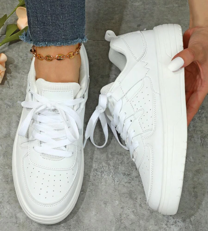 Damen Sneaker mit Leo-Print | Gepolsterte Innensohle &amp; stabile Laufsohle | Sneaks Statement-Schuhe