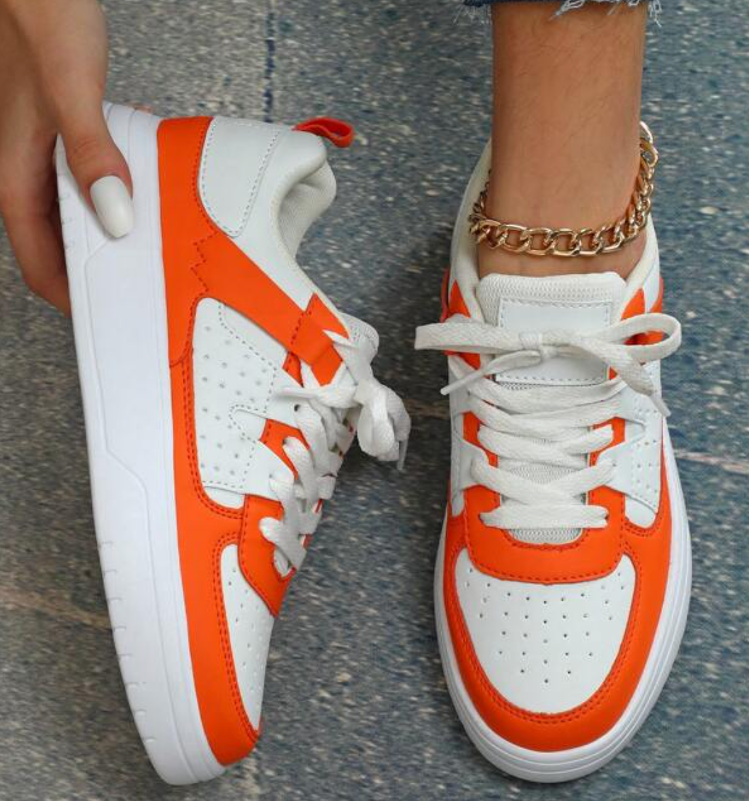 Damen Sneaker mit Leo-Print | Gepolsterte Innensohle &amp; stabile Laufsohle | Sneaks Statement-Schuhe