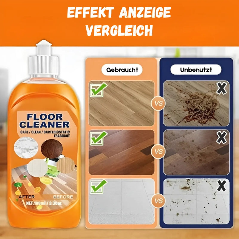 Floor cleaner &amp; polish 100 ml | Removes grease, footprints &amp; water stains | For wood, tiles &amp; marble | Lemon scent, quick drying