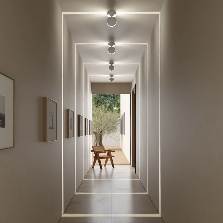 LED wall light with spotlight function | 360° rotatable light element | double-sided beam for square light effect, water-resistant