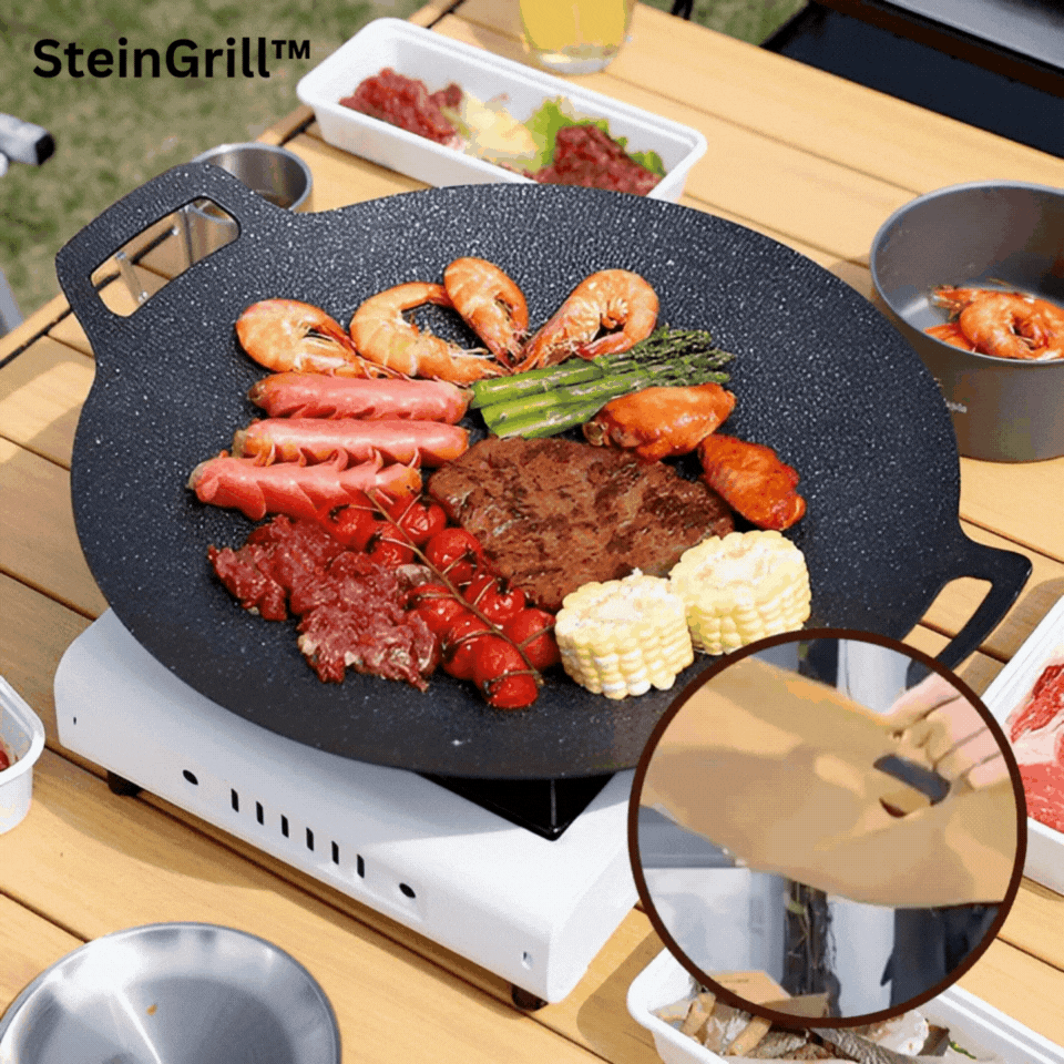 Stone pan non-stick 28 cm | Even heat for frying &amp; grilling | Suitable for all stove types
