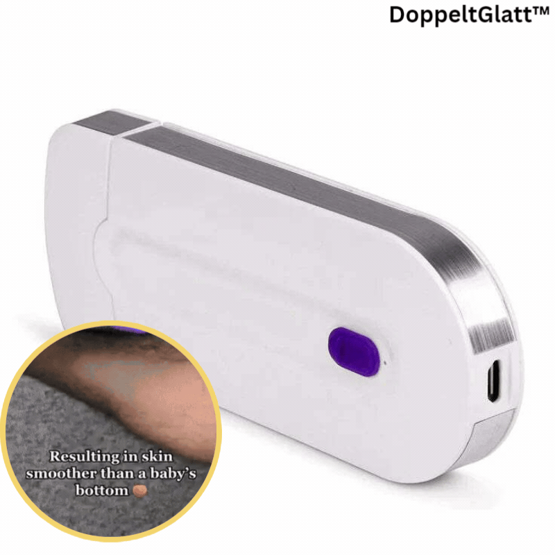 Kompakter Elektrorasierer für Gesicht &amp; Körper | Sanfte Haarentfernung, LED-Licht &amp; leise | Abwaschbarer Kopf, 3,7 V Akku