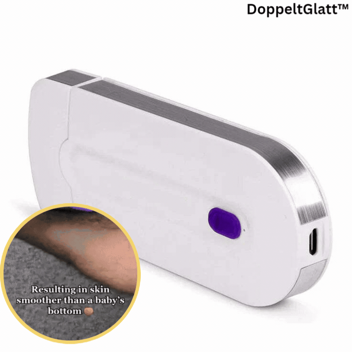Kompakter Elektrorasierer für Gesicht &amp; Körper | Sanfte Haarentfernung, LED-Licht &amp; leise | Abwaschbarer Kopf, 3,7 V Akku