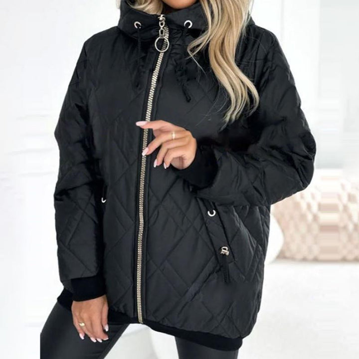 Damen Steppjacke mit Kapuze | Leichte Übergangsjacke mit Wärmeisolierung, praktischen Taschen und taillierter Passform