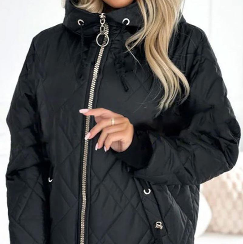 Damen Steppjacke mit Kapuze | Leichte Übergangsjacke mit Wärmeisolierung, praktischen Taschen und taillierter Passform
