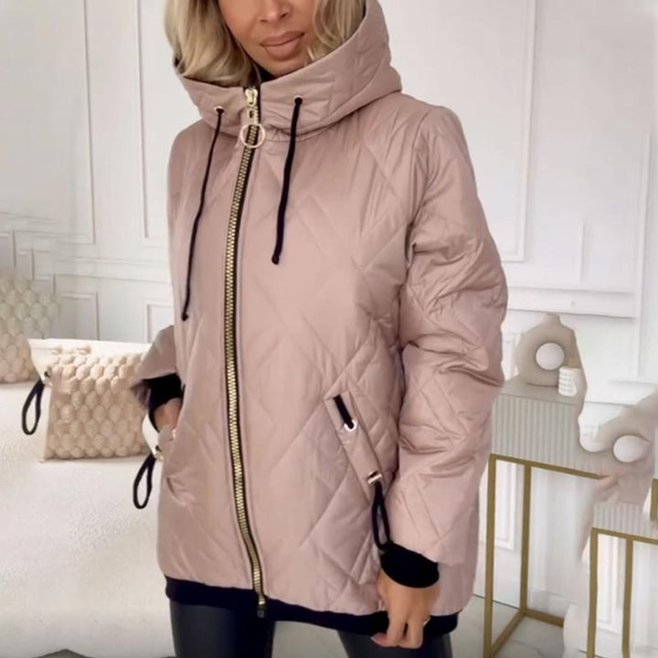 Damen Steppjacke mit Kapuze | Leichte Übergangsjacke mit Wärmeisolierung, praktischen Taschen und taillierter Passform
