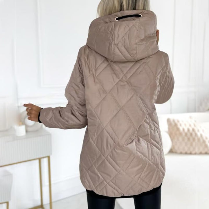 Damen Steppjacke mit Kapuze | Leichte Übergangsjacke mit Wärmeisolierung, praktischen Taschen und taillierter Passform