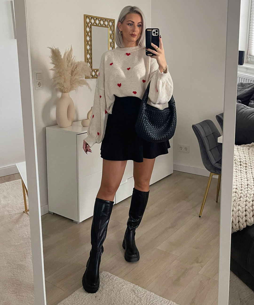 Damen Boots | Plateau Boots mit elastischem Einsatz