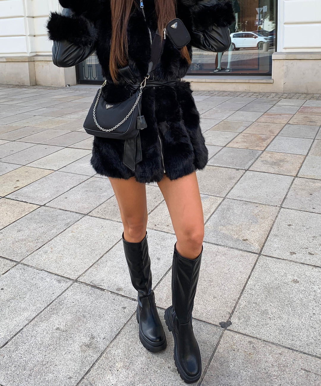 Damen Boots | Plateau Boots mit elastischem Einsatz