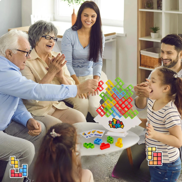 3D Tetris stacking game with 16 blocks | Skill &amp; thinking game for children &amp; adults | Promotes concentration &amp; motor skills
